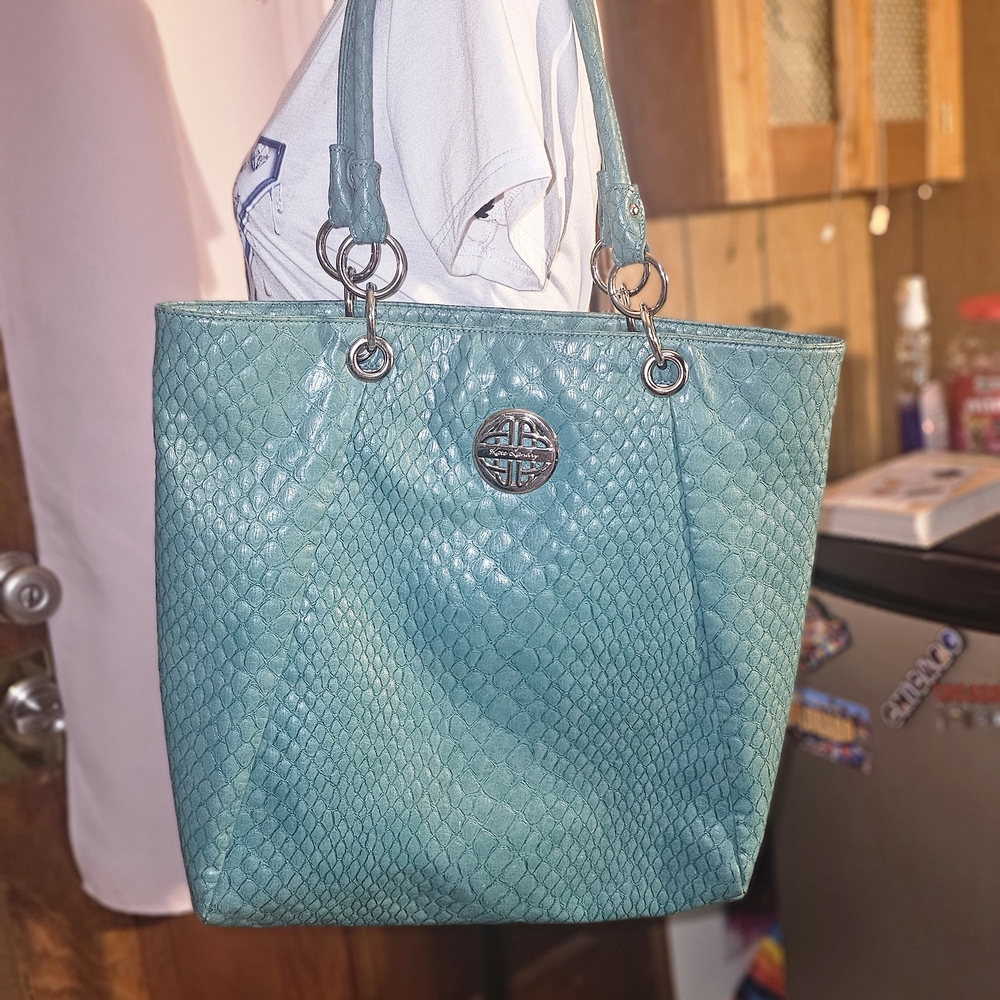Vintage Kate Landry green leather bag